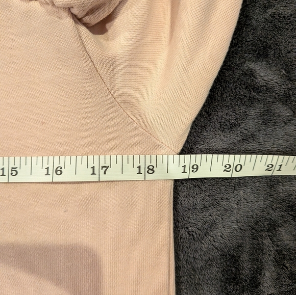 Topshop Blush Pink Ruffle Front Sweatshirt - size US 6 / UK 10 - Picture 5 of 7